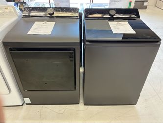 SAVE MORE SPEND LESS on this 5.3 Cu. Ft. Smart Top Load Washer w/ Agitator/ 7.3 Cu. Ft. Gas Dryer
