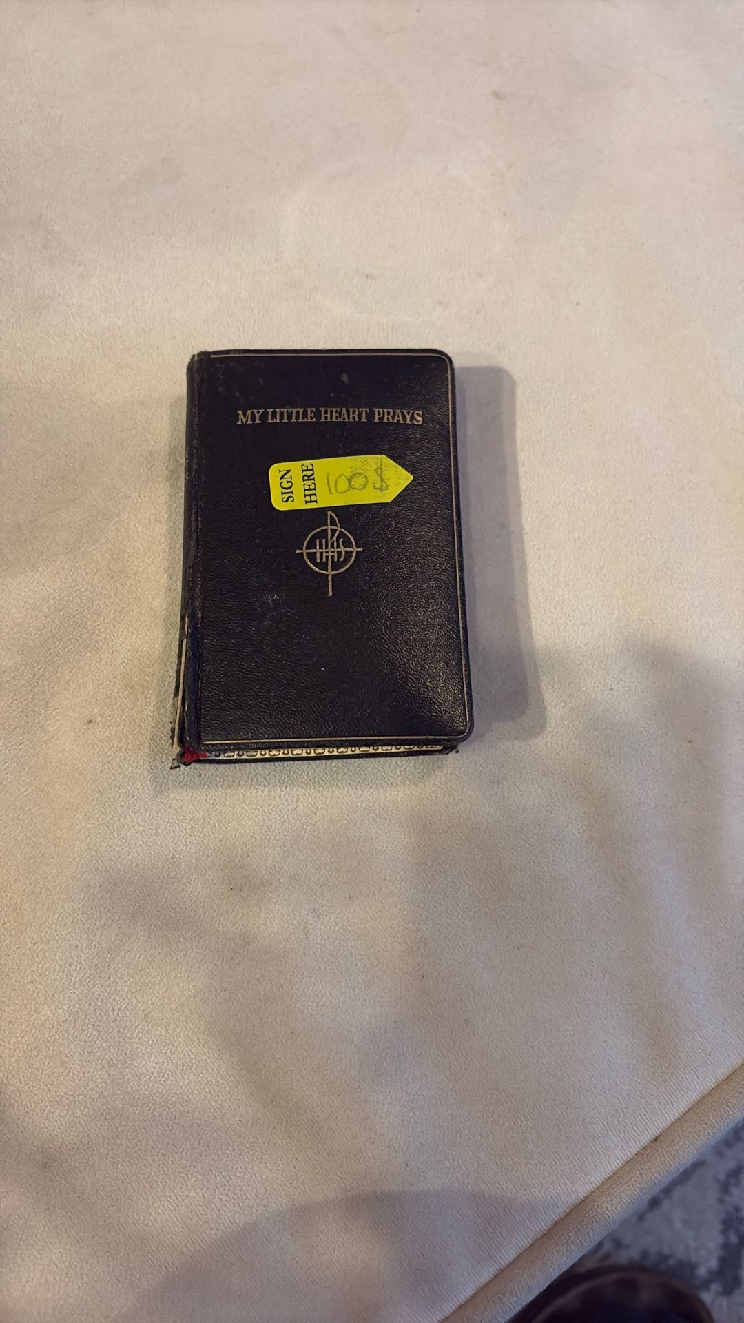 My Little Hear Pray Gold Embroidered Pocket Bible