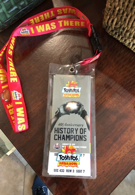 Tostitos Fiesta Bowl Ticket Lanyard