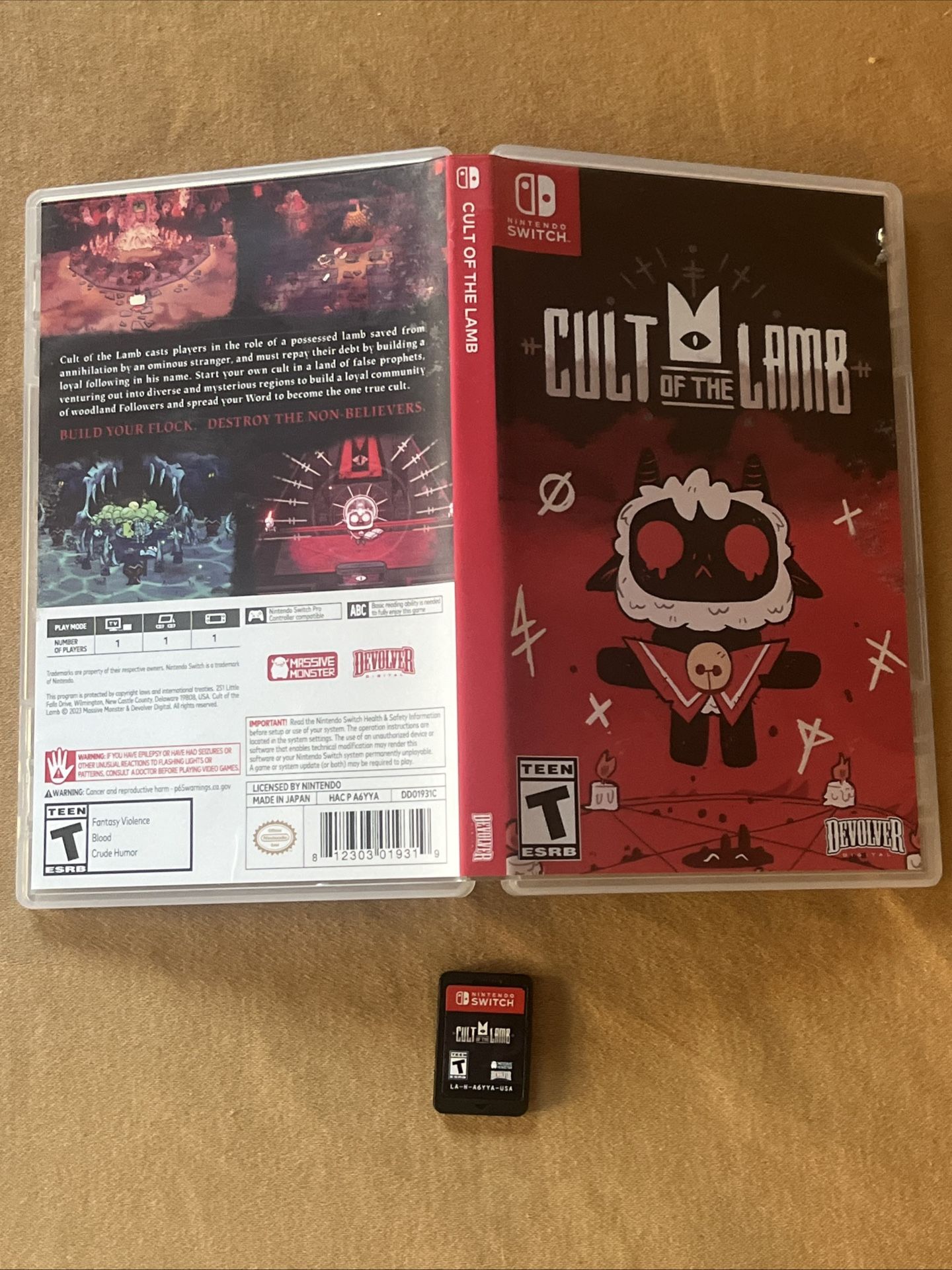 Cult of the Lamb (Nintendo Switch, Switch 2, 2023) Complete CIB