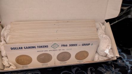 Franklin Mint 1966 Dollar Gaming Tokens Set Mint Condition
