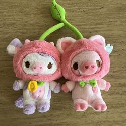 Cherry Jolene and Biscuit Plushies (Basura Gang)