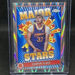 2024 Cooper Flagg Chrome McDonalds All American FOIL REFRACTOR RAYWAVE Major Stars 