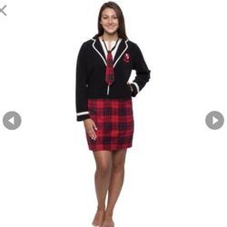 School girl Uniform Pajama Dress Slim By Funziez Size Small 