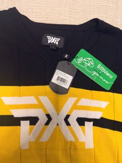 PXG Men's Knitted V-Neck Vest Black golf size L