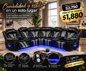 Seccional reclinable eléctrico