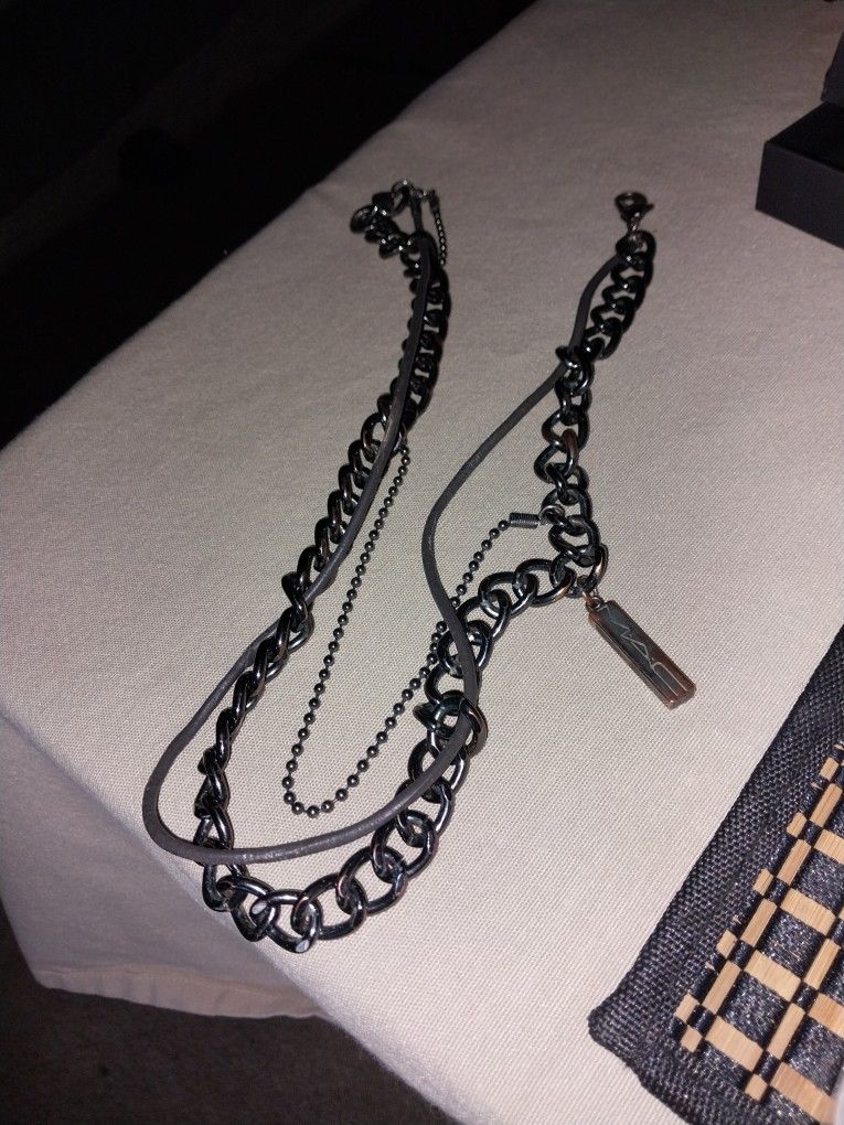 Mac Cosmetics Employee Multi Chain Certification Necklace Gorgeous
