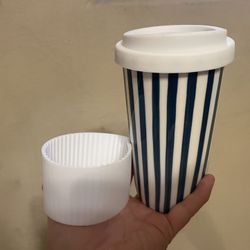 Giroflier Take It To Go Ceramic Travel Mug w/ Lid & Sleeve