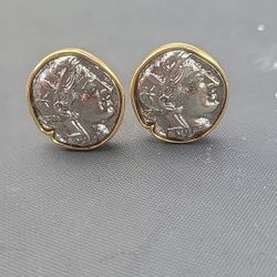Vintage Antique Kenneth Jay Lane Coon Clip On Earrings 