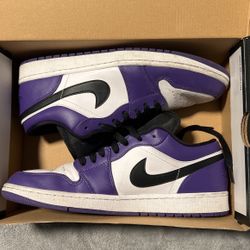 Jordan 1 Court Purple Size 10 