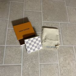 White Grid LV Wallet 