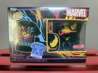 Funko Pop & Shirt Venom Black Light