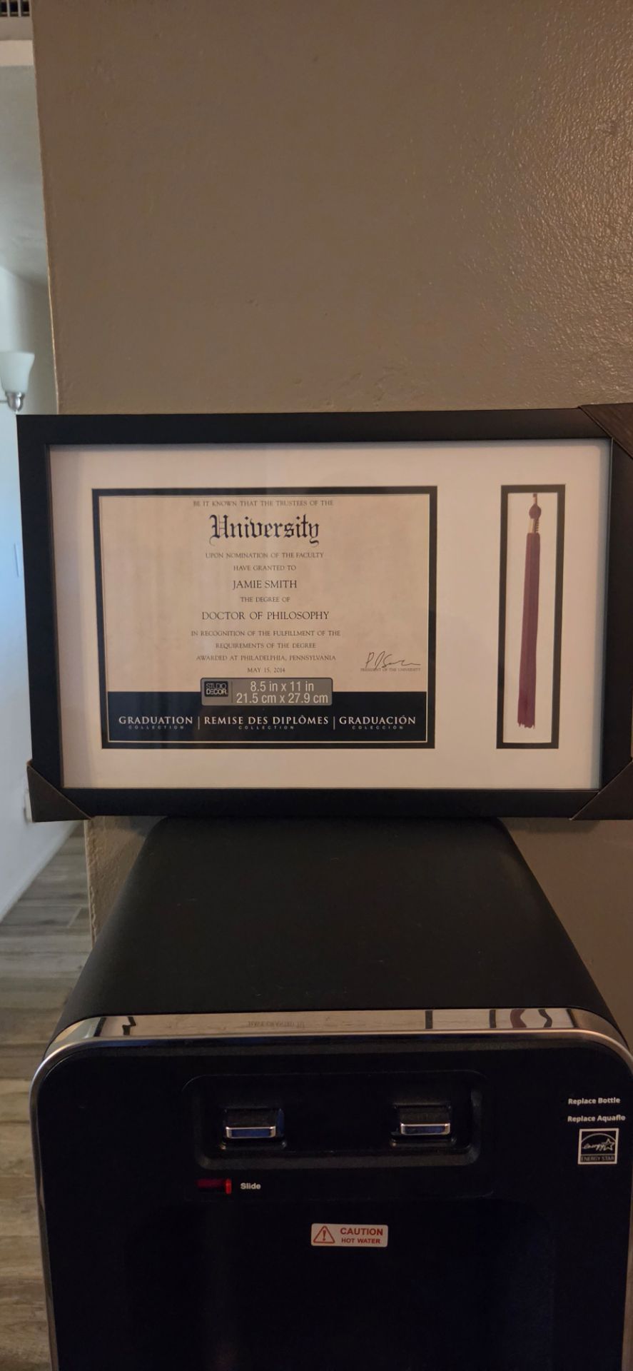 Diploma frame