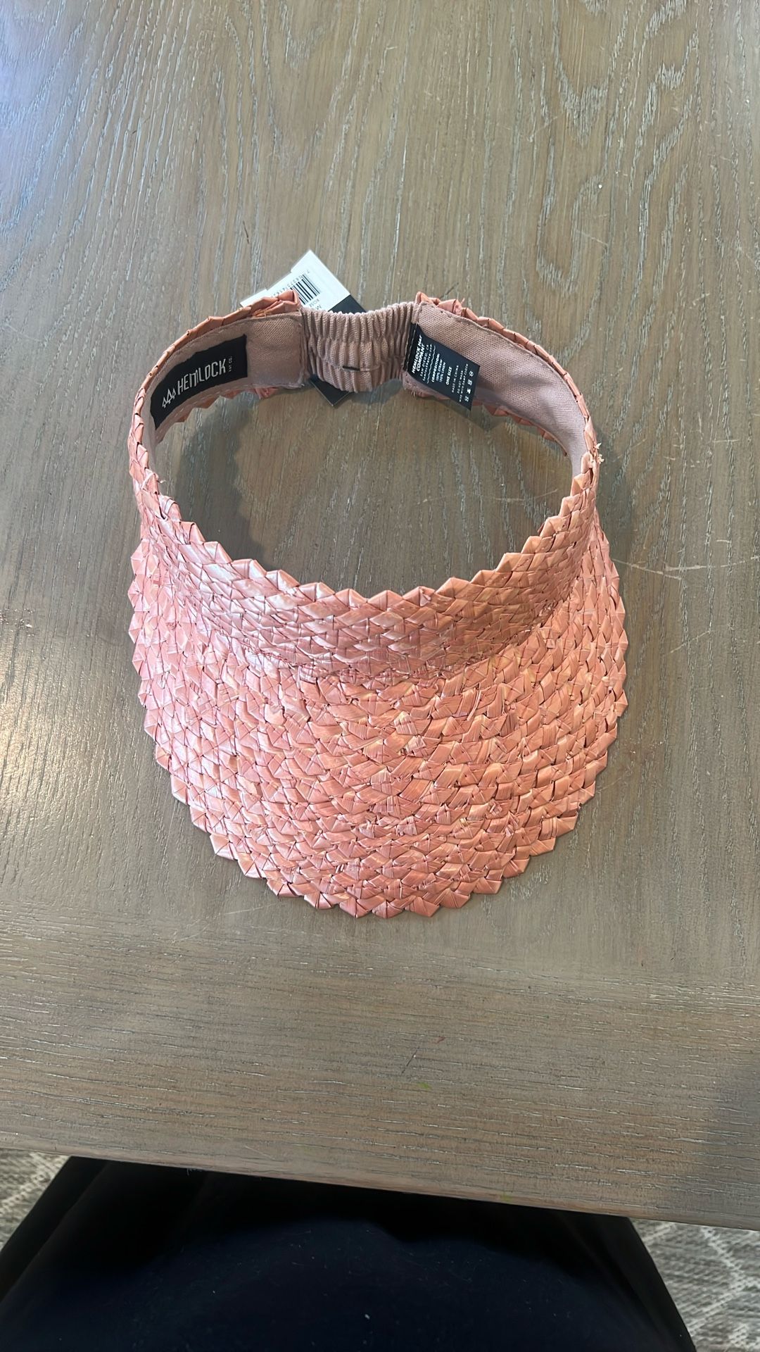 Hemlock Pink Straw Visor Hat