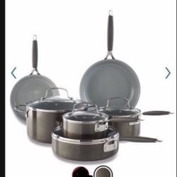 New Sealed FoodNetwork  10pc  Nonstick Ceramic Cookware Set 