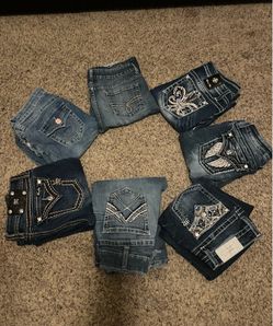 Size 27-30 Miss me , true religion, Ariat jeans
