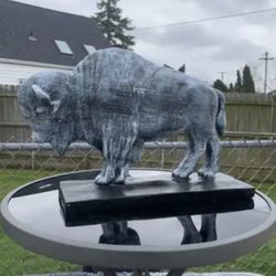 The Old Grey Buffalo Statue