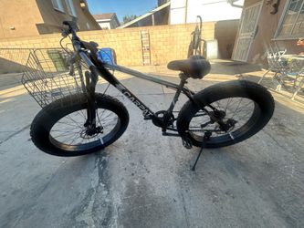 26 Inch Fat Tire Bike Adult/Youth Full Shimano 7 Speed Mountain Bike, Dual Disc Brake, High-Carbon Steel Frame, Front Suspension, Mountain Trail Bike,