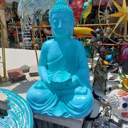 Large sitting blue Buddha statue