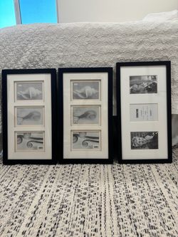 Black Multi-Opening Collage Picture Frames – Set of 3