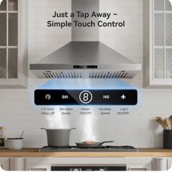 36” WALL MOUNT RANGE HOOD MISSING ACCESSORIES AND SCREWS SELLING JUST THE RH WITH DUCT