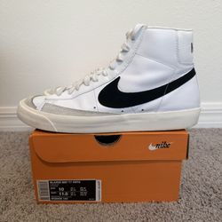 Nike Blazer Mid 77 Vintage White Black Size 10