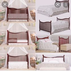 Baby Dreams Convertible Crib With Conversion Kit Included Like New
