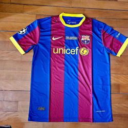 New Retro Barcelona Messi Soccer Jersey Size XL