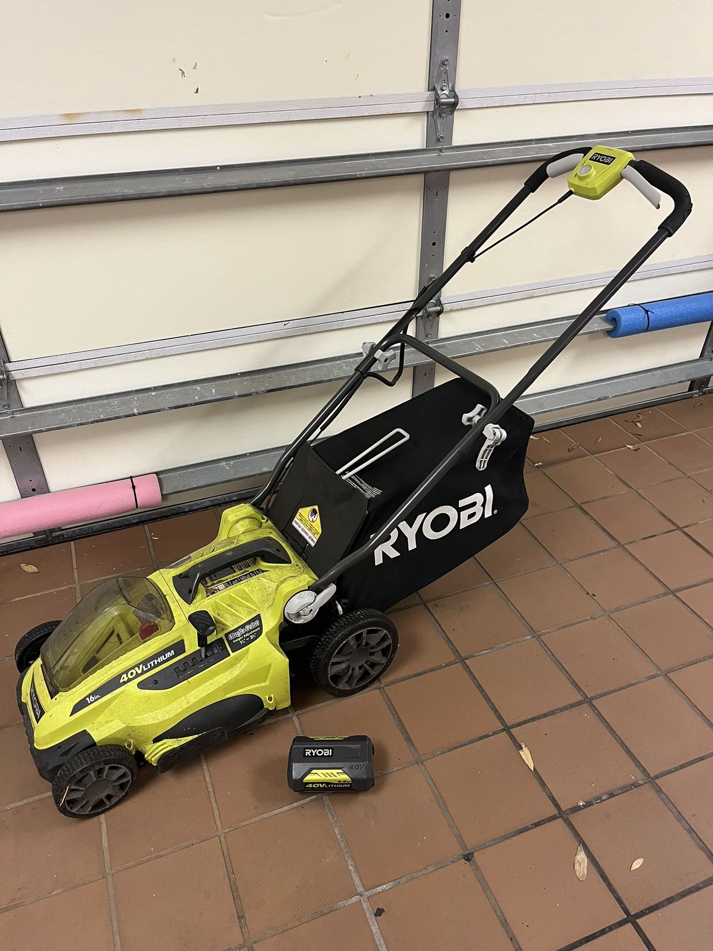 Ryobi Electric Mower 16” W/ 1 Battery