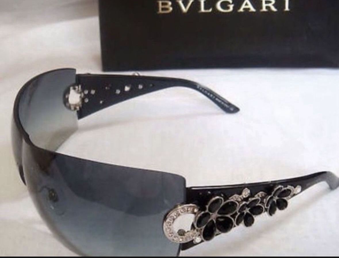Bvlgari Bulgari Gradient Lenses 652-B Swarovski Crystal Sunglasses