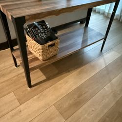 Sofa Table Wood With Metal Legs