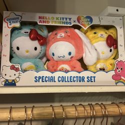 Hello Kitty, Care Bear Plushies 