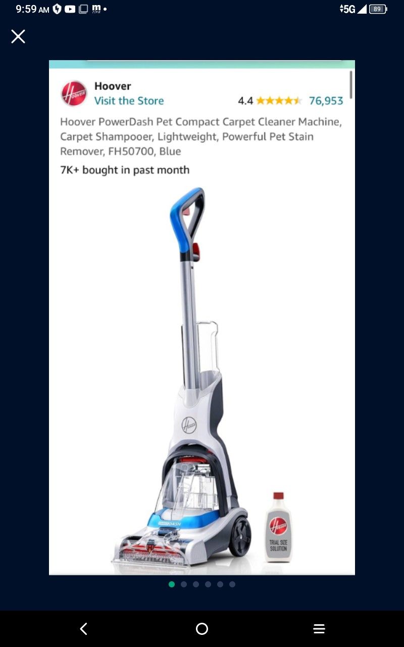 Hoover carpet shampooer