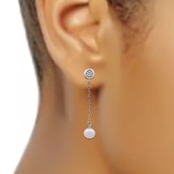 Nordstrom Rack Pearl  Chain drop earrings NEW