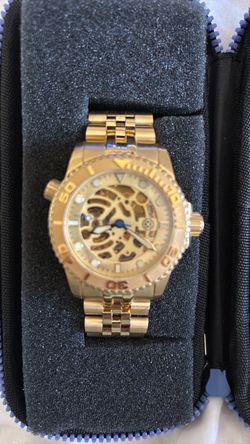 Deep Blue Gold Plated Automatic Dive Watch