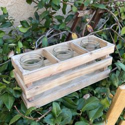 3 Piece Mason Jars With Wooden Box