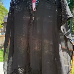 Black swim suit cover-up NWT
