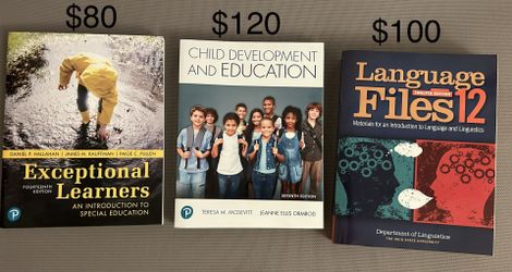 BOOKS FOR EDUCATION and SCHOOL (*prices marked in photo*)