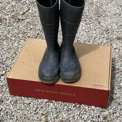 Men’s Red Wing Steel Toe Waterproof Rubber Boots, Size 12