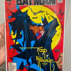 BATMAN 423 SIGNED BY  TODD MCFARLANE SECOND PRINTING OPEN TO OFFERS 