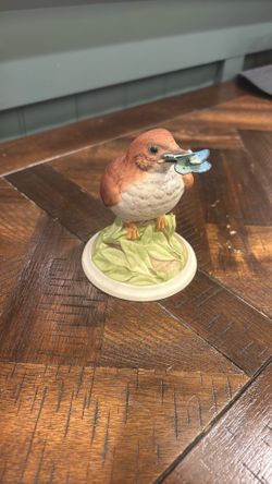 Vintage Boehm Baby Wood Thrush Porcelain Bird Figurine 444W USA