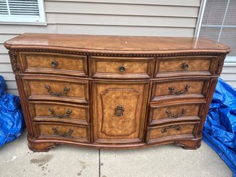 Wooden Dresser with Mirror