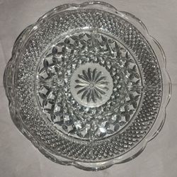 11" Crystal Etched Relish Dish - 5 Sections