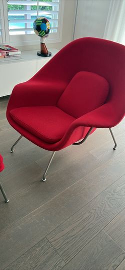 Replica Womb Chair & Ottoman – Red Fabric