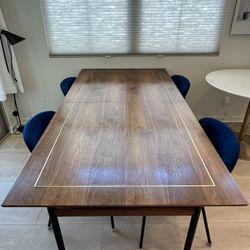 Scandinavian design extendable dining table. 