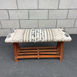 Lakeda 100% Cotton Upholstered Storage Bench