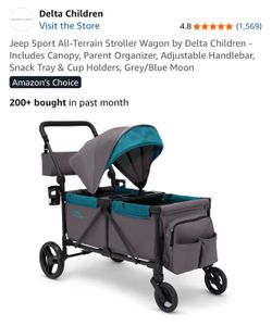 NEW Jeep all terrain double stroller wagon 2 colors available