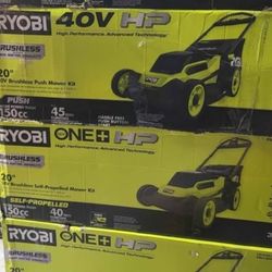 RYOBI 40V HP BRUSHLESS 20"IN SELF PROPELLED LANW MOWER KIT BATTERY AND CHARGER NEW 