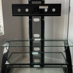 Glass TV Stand w/ Mount (price negotiable!)