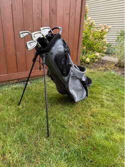 Golf Club Irons and New Golf Bag